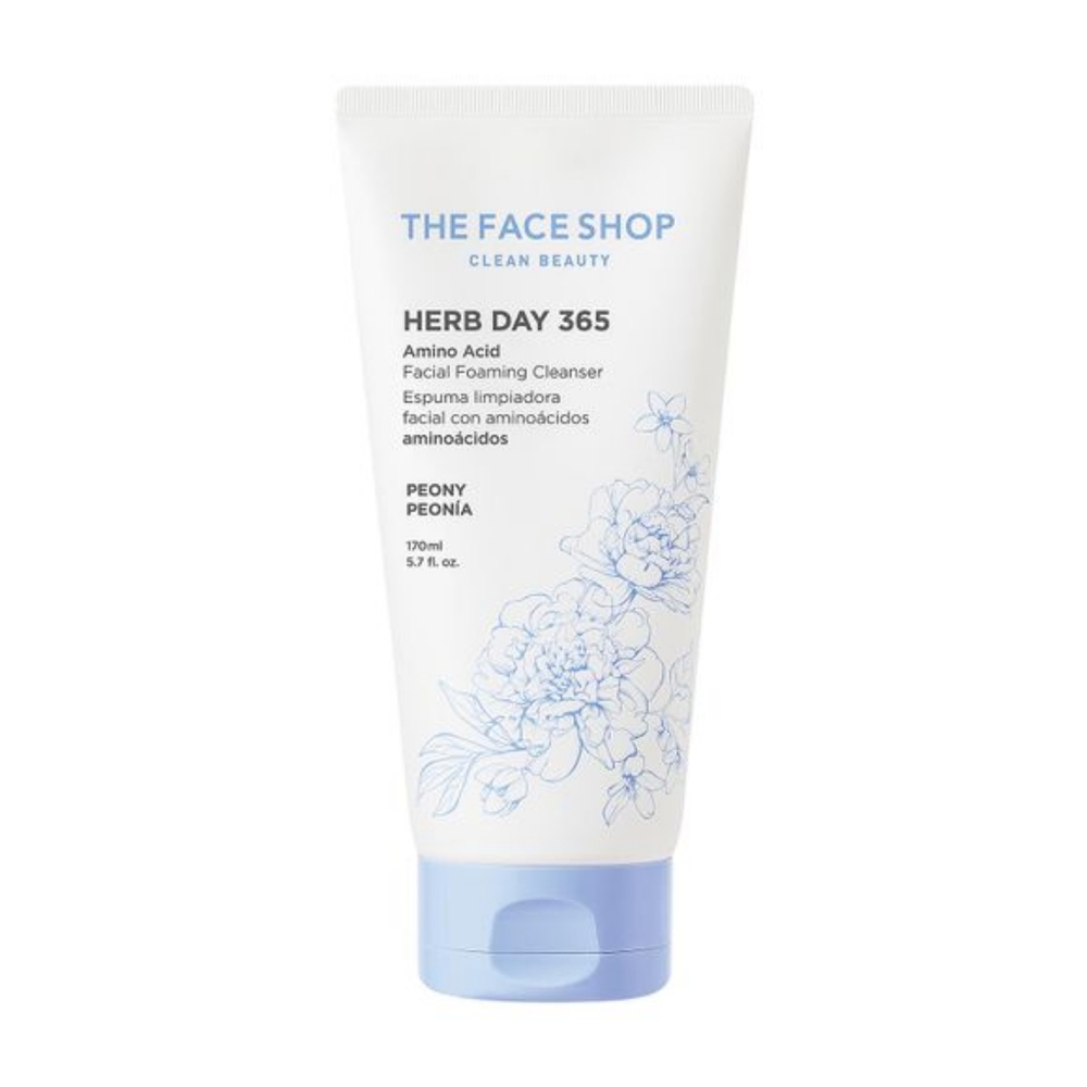 🌿 Vegan 🌿 The Face Shop Herb Day 365 Amino Acid Facial Cleansing Foam – …